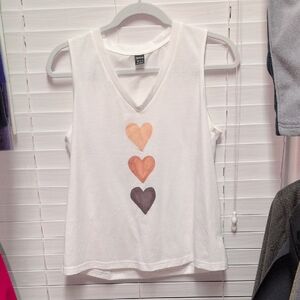 SHEIN White Tank Top with Heart Design